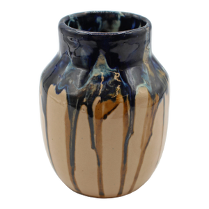 Post-1921 Marked American Small Zane Pottery Drip Glazed Vase