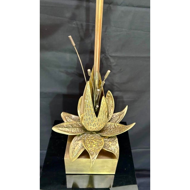 Gold Vintage Bronze and Brass Lamp, 1970s For Sale - Image 8 of 18