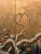 Gold Vintage Japanese Four Panel Byobu Screen: Mandarin Ducks by Snowy Pond in Early Spring For Sale - Image 8 of 12
