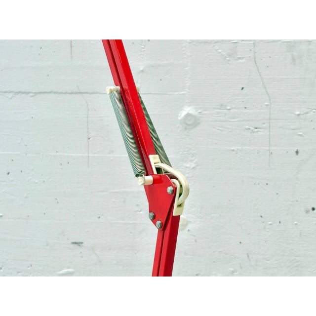 Mid-Century Articulated Desk Lamp in Red, 1970s For Sale - Image 10 of 17