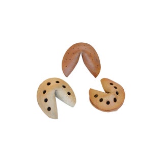 Vintage Ceramic Fortune Cookie Flower Frogs For Sale