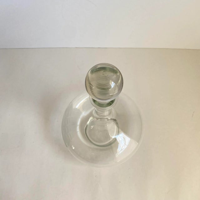 Glass Vintage Etched Glass Ship Decanter Toscany Romania 1960s For Sale - Image 7 of 11