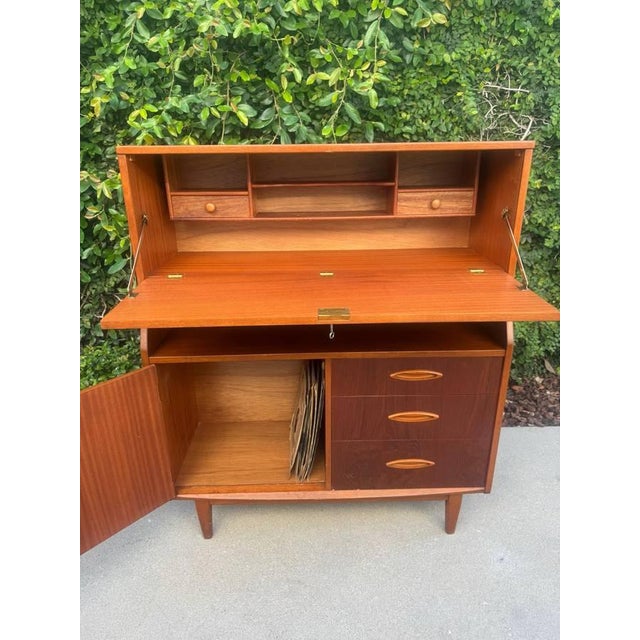 Wood Mid Century Modern Jentique Secretary/ Writing Desk/ Bureau 1960s For Sale - Image 7 of 11
