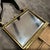 1950s Vintage Brown Suede and Brass Italian Cosmetic Bag For Sale - Image 9 of 14