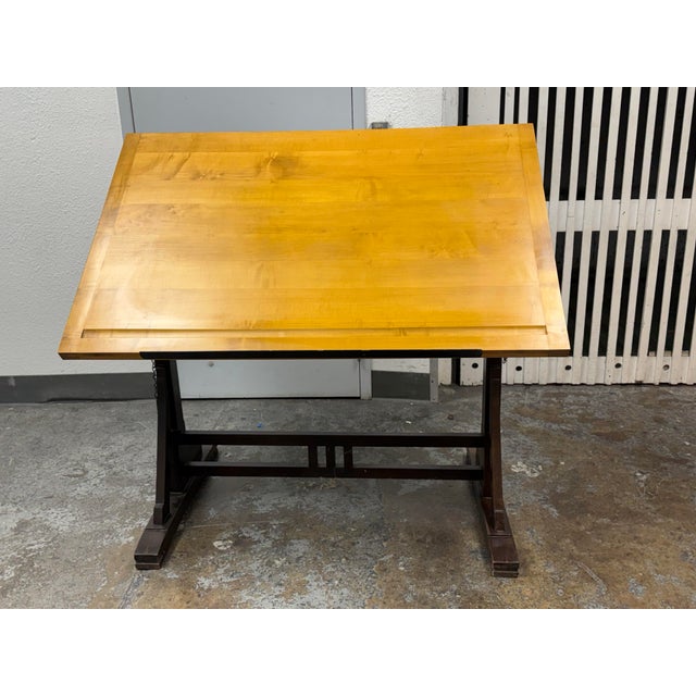 French Restoration Hardware 1920s Style French Drafting Table For Sale - Image 3 of 12