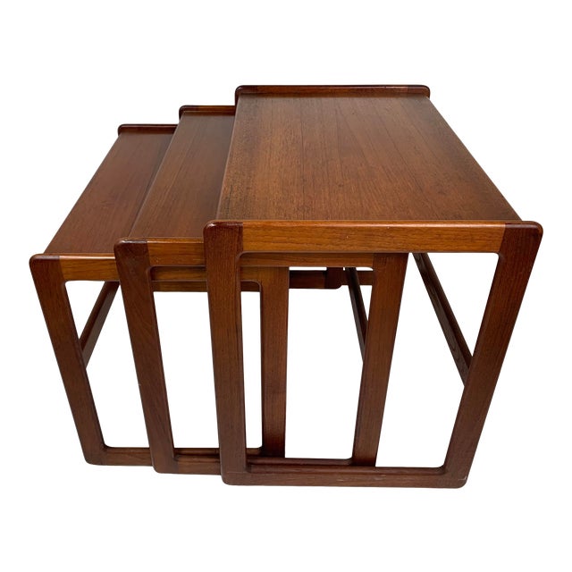 1960s Danish Modern Teak Nesting Tables Set Of 3 Chairish