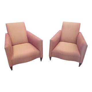 Contemporary Donghia Lounge Chairs - Pair For Sale