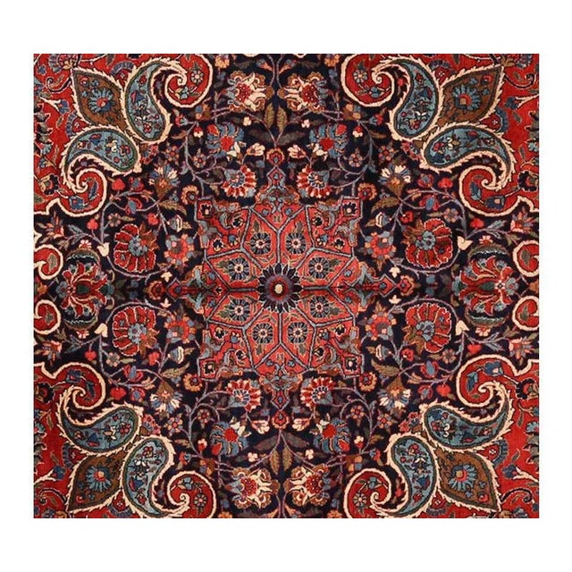 1960s 1960s Persian Ghazvin Area Rug 10’2″ X 14’1″ For Sale - Image 5 of 7