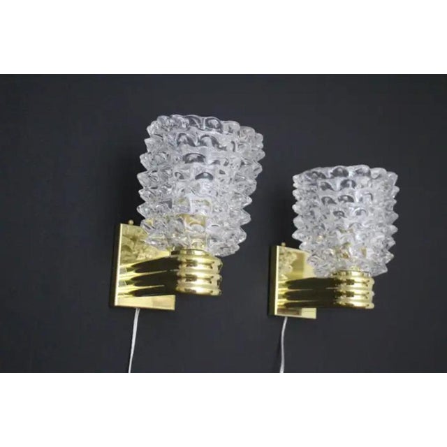 Murano Rostrato Glass Sconces in the style of Barovier, 2000, Set of 2 For Sale - Image 4 of 13