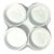 Crate & Barrel 5-Piece White Porcelain Tray & Dipping Sauce Appetizer Bowls For Sale