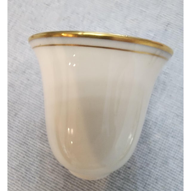 Metal Vintage Set of 6 Sterling Silver Demitasse Cups With Lenox Inserts in Case For Sale - Image 7 of 9