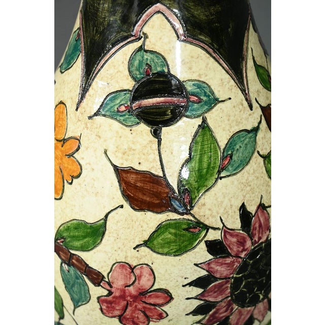 Ceramic Polychrome Earthenware Vase by J.Massier for Vallauris, 1920s For Sale - Image 7 of 18