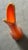 Vintage 60's Bittersweet l.e. Smith Orange Art Glass Swung Vase 30 1/2" Tall MCM Handblown Floor Vase For Sale - Image 12 of 15
