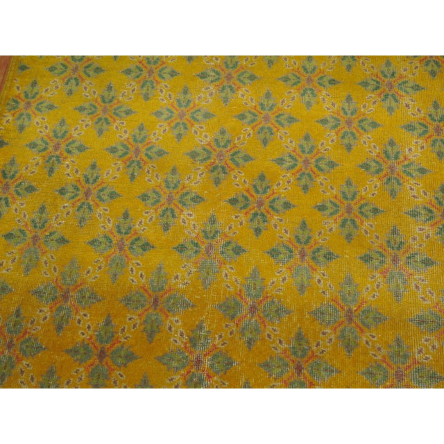 1930s Vintage Yellow Anatolian Rug For Sale - Image 5 of 18