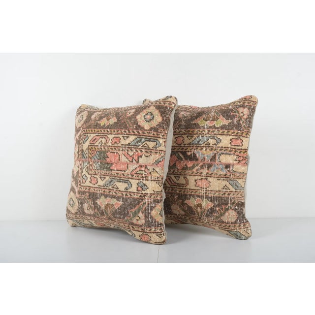Mid-Century Modern Turkish Oushak Rug Cushion Cover - A Pair For Sale - Image 3 of 4