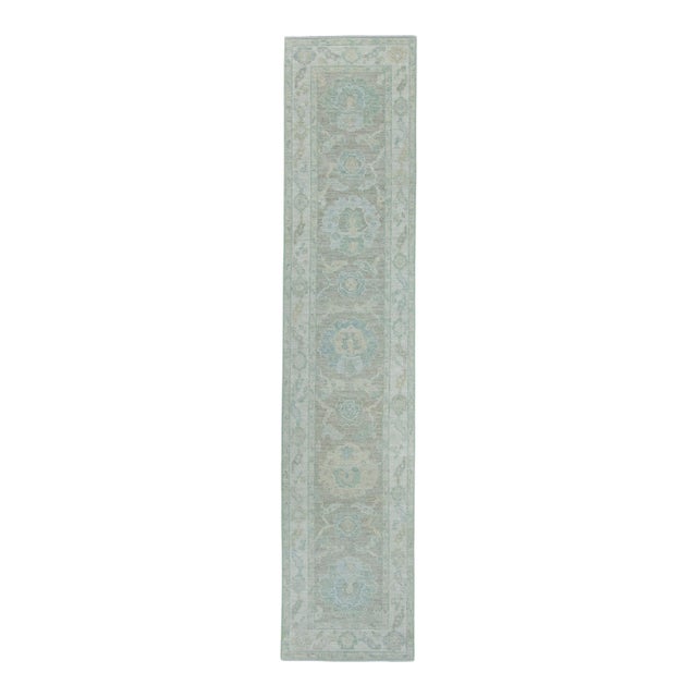 Turkish Oushak Rug 2'2" x 10'1" #19313 For Sale