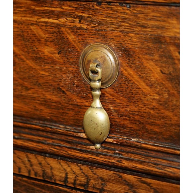 Vintage Jacobean Revival English Carved Oak Bookcase, 1900s For Sale - Image 9 of 18