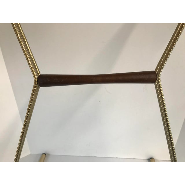 Love this great Mid Century Lee Royal valet with 24K gold plating and teak handles. Could also be used as a towel rack.