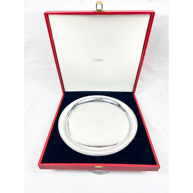 Beautiful Cartier pewter serving dish. Comes with original box. Perfect to use when entertaining or to give as a gift....