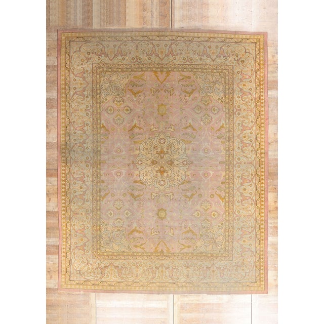 Antique Indian Agra Rug, 10'10 X 13'08 For Sale - Image 10 of 10