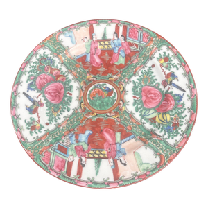 1920s Famille Rose Medallion Dinner Plate 9 15/16" Circa 1920-1935