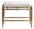 Karleen Plush White Small Brass Bench For Sale