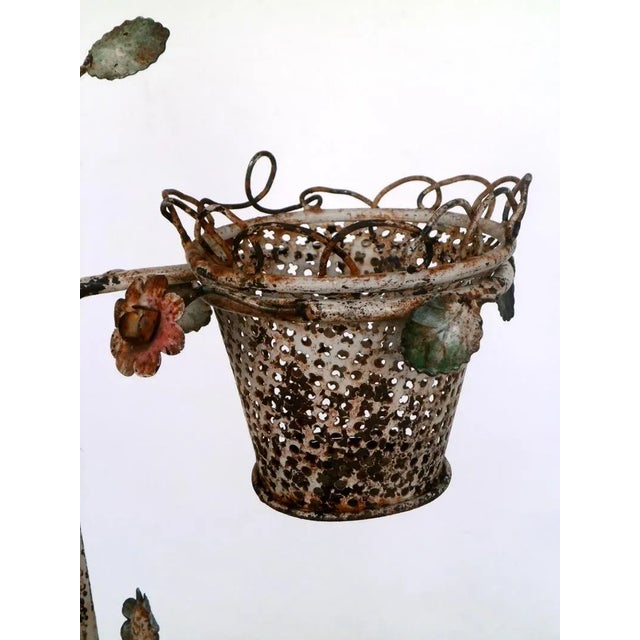 Art Deco Iron Vase Stand, 1950s For Sale - Image 4 of 9