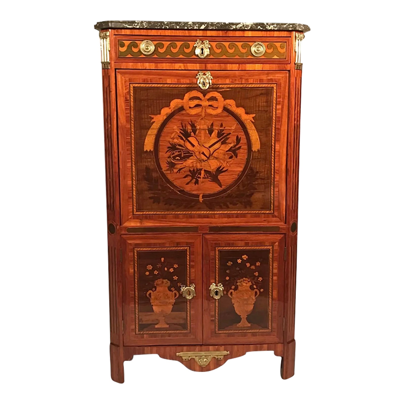 Antique French Secretary Desk, Transition Period 1770-80 | Chairish