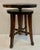1960s Vintage Solid Wood Revolving Top Stool With Brass Covers at Bottom of Legs For Sale - Image 4 of 6
