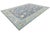 Modern Oushak Style Hand-Knotted Wool Area Rug in Charcoal, Sky Blue & Pastel For Sale - Image 10 of 11