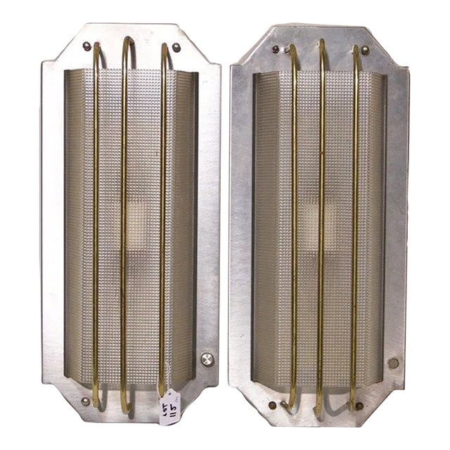 1940s Pair of Industrial Sconces For Sale