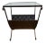 Contemporary Metal & Leather Magazine Rack Side Table For Sale