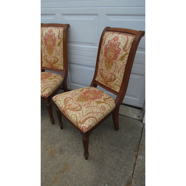 Item: Ethan Allen Chairs Details: Signed Ethan Allen Great Designer Look/Quality Piece Great Fabric Beautiful Look...
