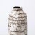 Mid-Century Modernist White and Earth Toned Horizontally Striated Ceramic Vase For Sale - Image 4 of 11