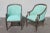 1940's Traditional Blue Side/ Occasional Chairs a - Pair For Sale - Image 12 of 13