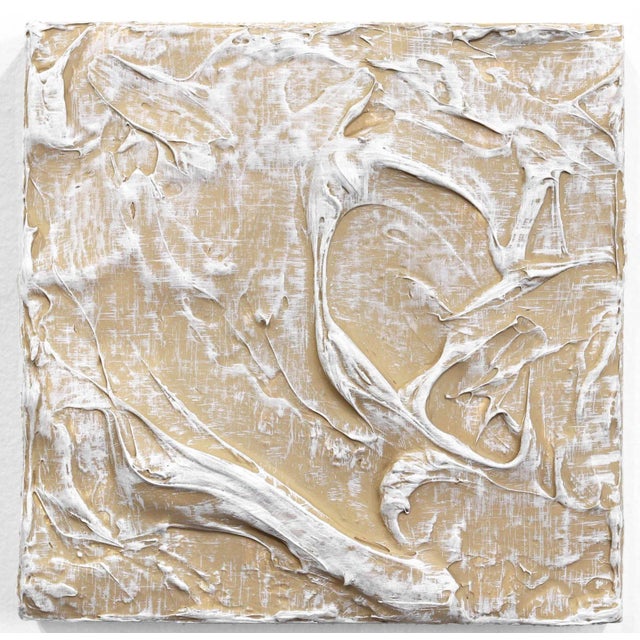 "Forces of Nature 7" Original Textural Impasto Earth Tone Beige White Artwork by Len Klikunas For Sale - Image 10 of 11