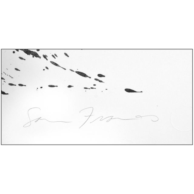 Abstract Late 20th Century Untitled (l.203; sf.211) Abstrac Black Lithograph Sam Francis For Sale - Image 3 of 4