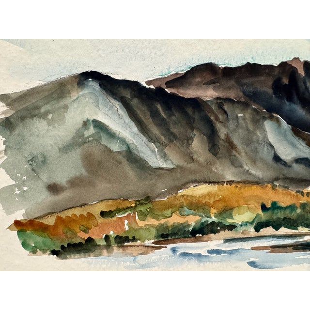 Original watercolor on paper by Henry Emil Salloch, also known as Heinz Emil Salloch, the German-born American artist and...