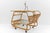 Wood Italian Serving Trolley in Bamboo Rattan and Glass, 1950s For Sale - Image 7 of 17