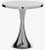 Aluminum Round Top Side Table in Silver For Sale - Image 4 of 4