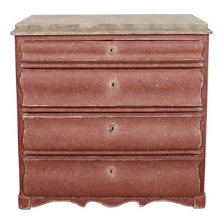 Danish Painted Commode with Four Drawers For Sale
