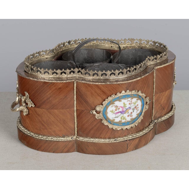 French Napoleon III Jardiniere With Sèvres Porcelain C. 1900 For Sale - Image 3 of 7