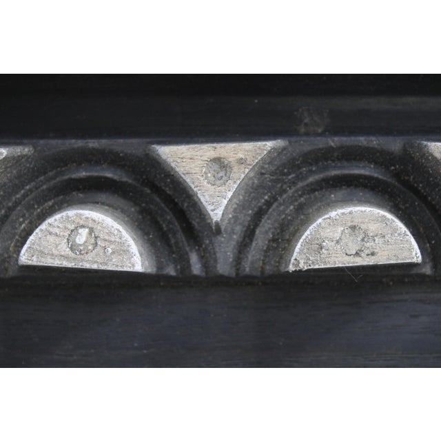 Symmetrical Block Pattern Black and White Cement Form For Sale - Image 9 of 13