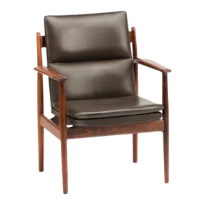 A Danish Rosewood Chair With Leather Upholstery Designed by Arne Vodder for Sibast C 1950s