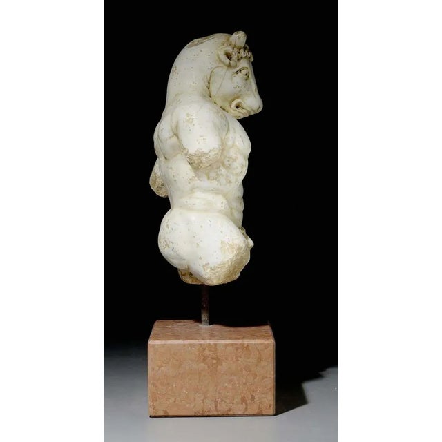 17th Century Baroque Marble Figure of the Minotaur, Italy, Set of 2 For Sale - Image 5 of 12