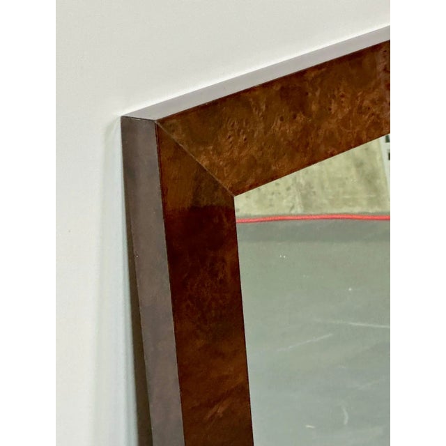 Modern Rectangular Lacquered Faux Tortoise Wall / Console Mirror, Made in Italy For Sale - Image 11 of 13