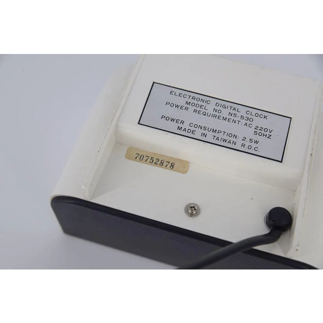 Black Vintage Space Age Digital Alarm Clock, 1970s For Sale - Image 8 of 9