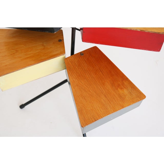 Black Mid-Century Dutch Sewing Box Stand by Joost Teders for Metalux, 1950s For Sale - Image 8 of 11