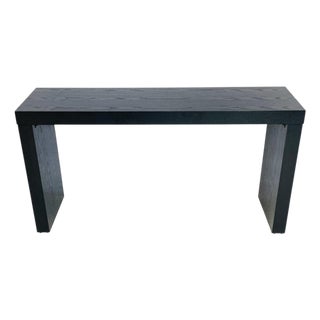 Modern Cerused Black Oak Console Table in the Style of B&b Italia For Sale