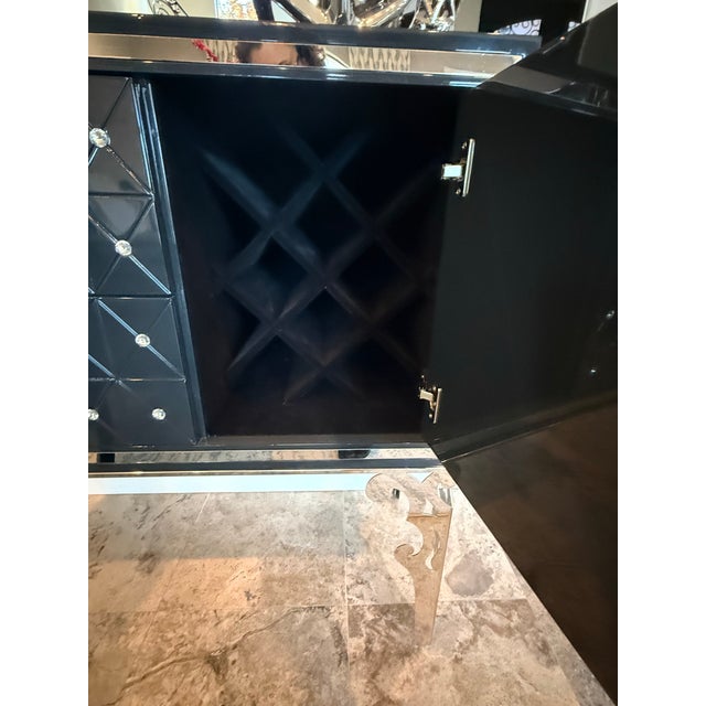 Wood Michael Amini Hollywood Swank Sideboard Cabinet Storage For Sale - Image 7 of 12